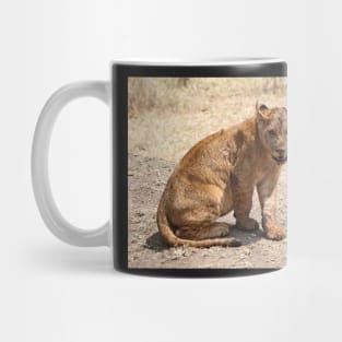 African Lion Cub After Feeding, Serengeti, Tanzania Mug